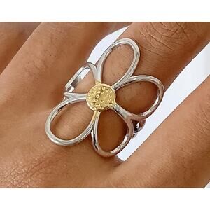 Isolde 18K Non-Tarnish Large Floral Ring